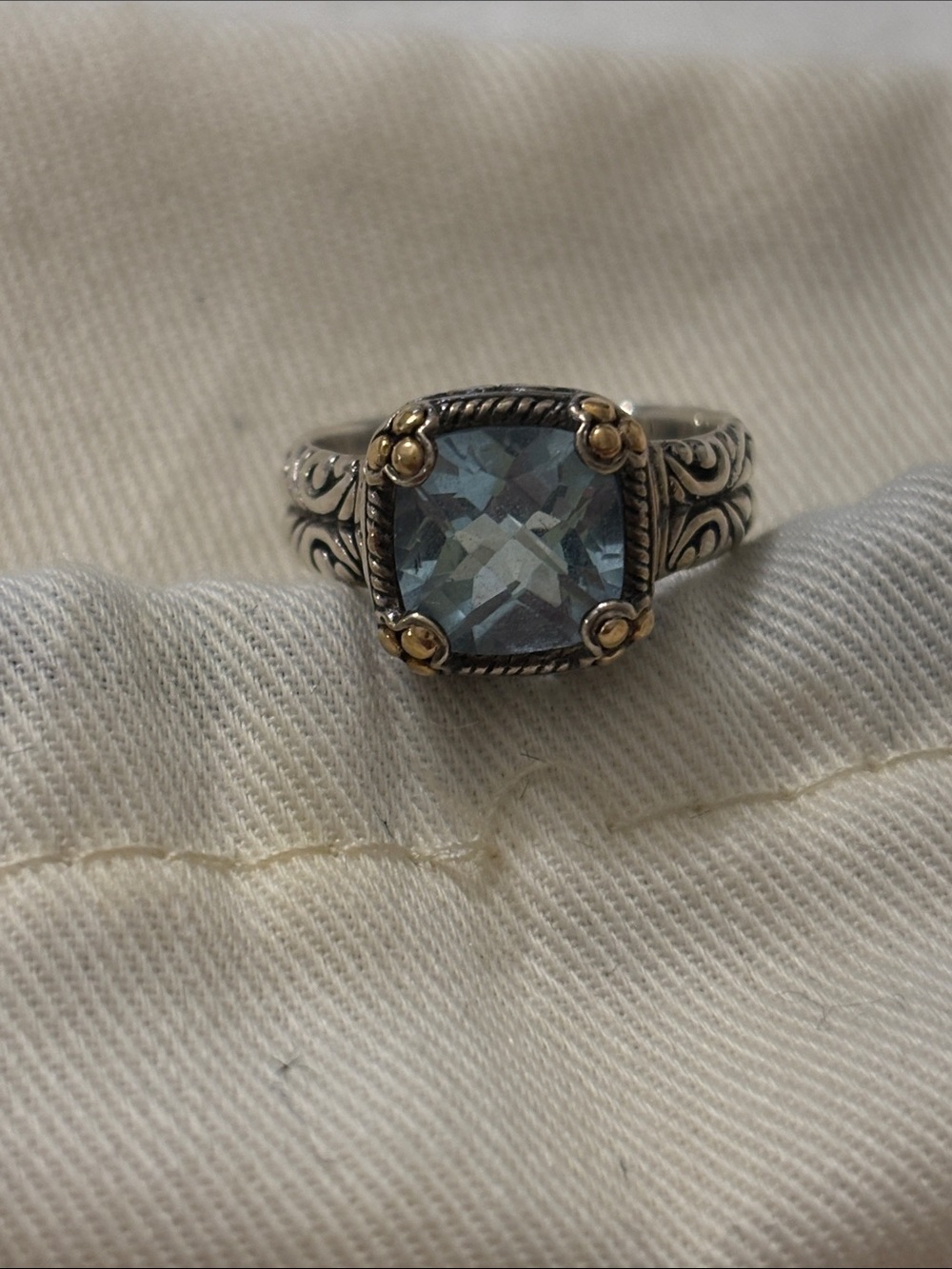 Silver Filigree Gemstone Ring - Picture 4 of 4